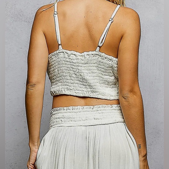 POL Skirt and Top Set-Embroidered Fringe Crop Top and Long Lined Skirt New ! - Picture 4 of 8